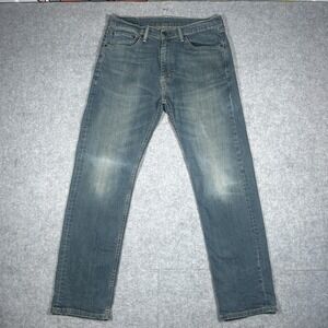 Levi's 505 Denim Jeans Men's Size 33x32 Blue‎ Washed Straight Leg Relaxed